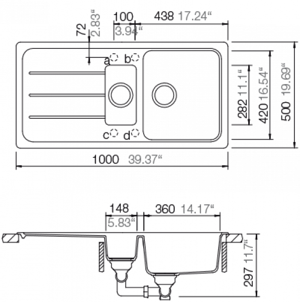 SW24 - Schock Formhaus D-100 (FOMD100SA) - Maßzeichnung